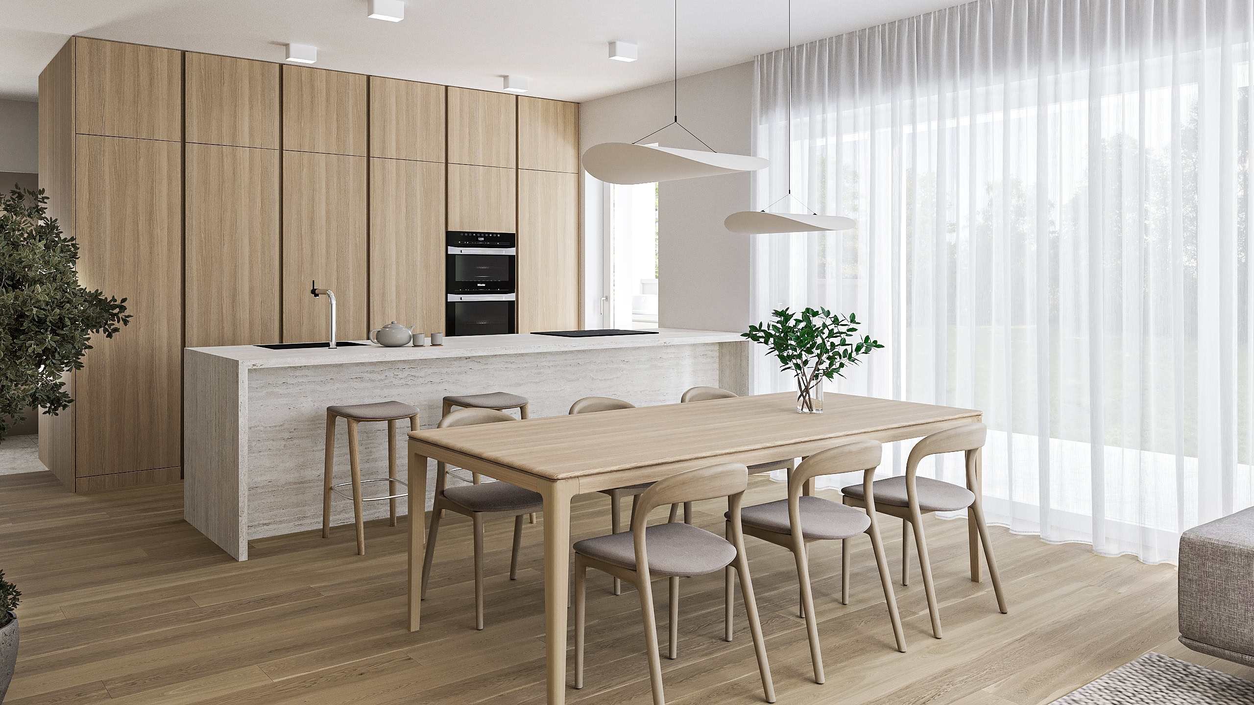 Hiša naravnih tekstur